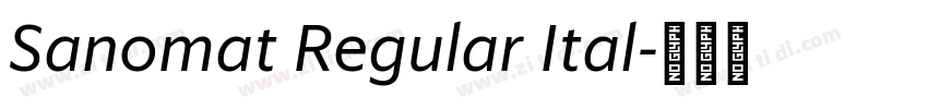 Sanomat Regular Ital字体转换